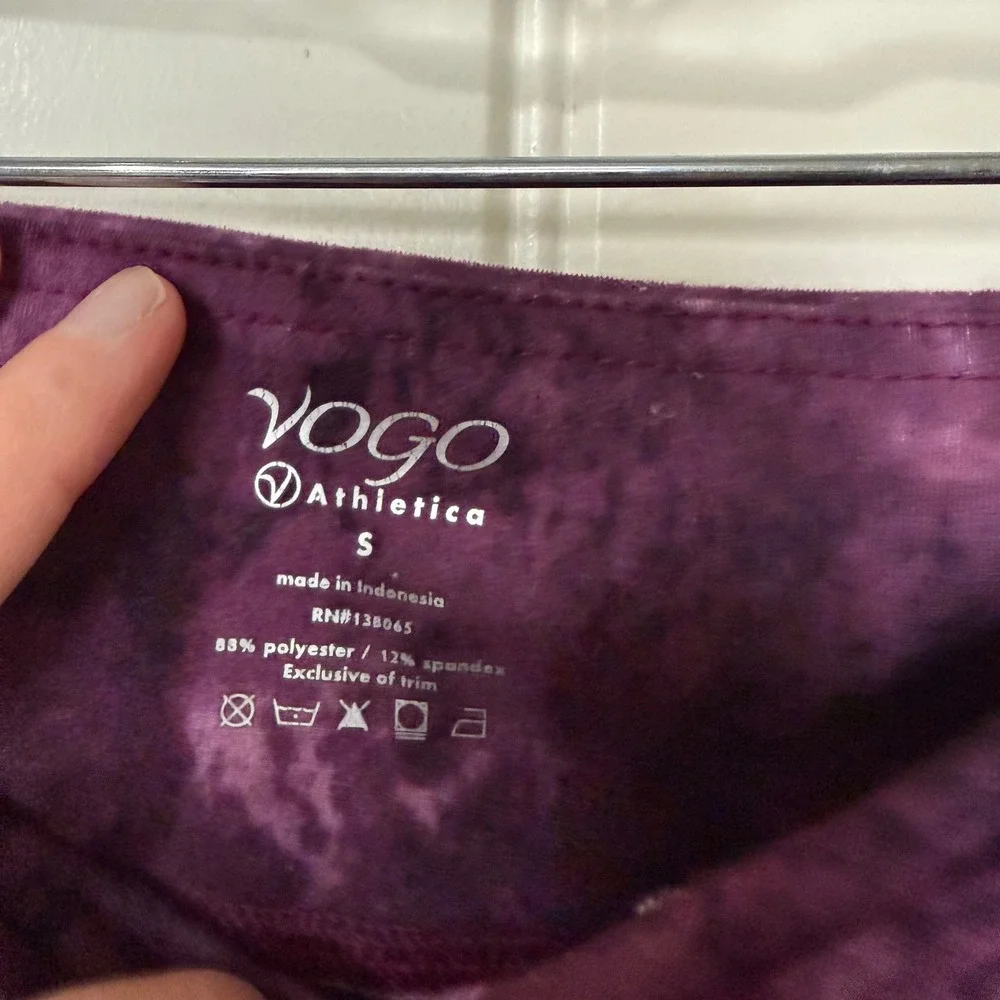 Vogo Athletica Purple Tie Dye Active Leggings Women's‎ Size S